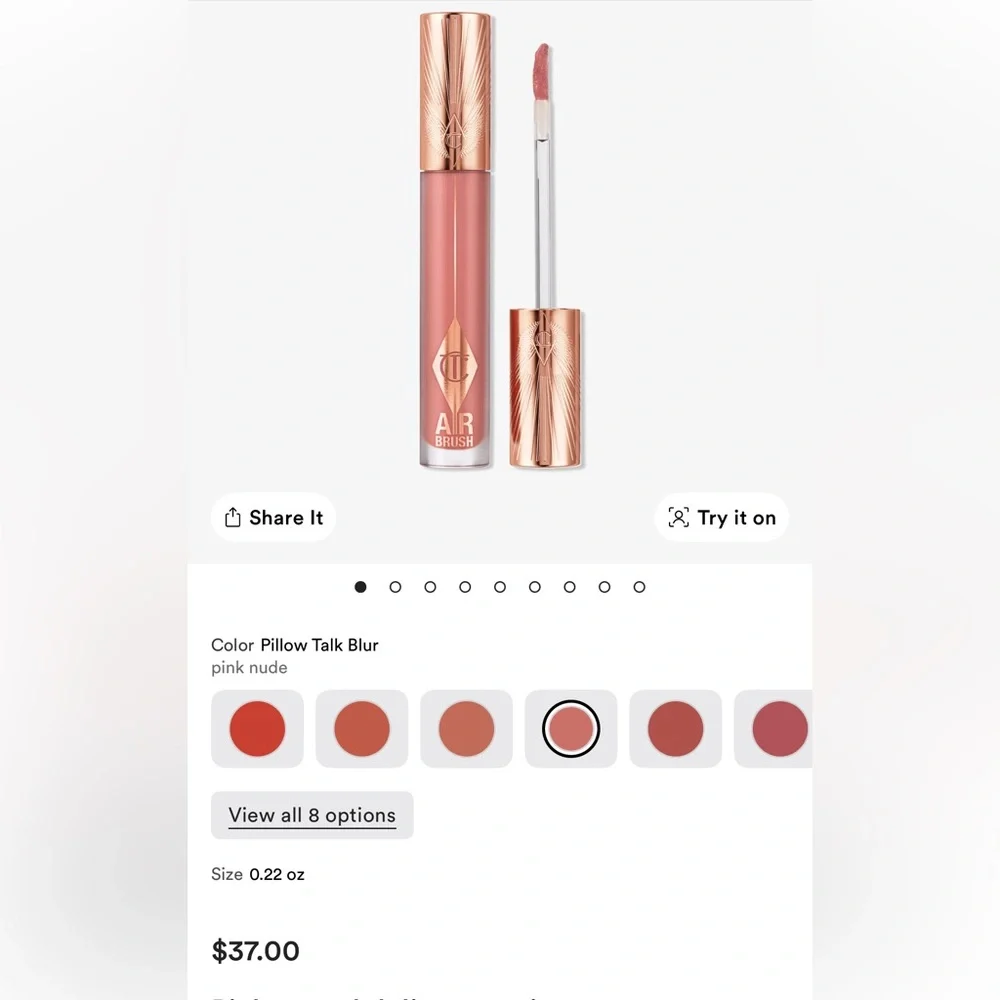 Charlotte Tilbury Airbrush Flawless Lip Blur Lipstick - Color Pillowtalk Blur
